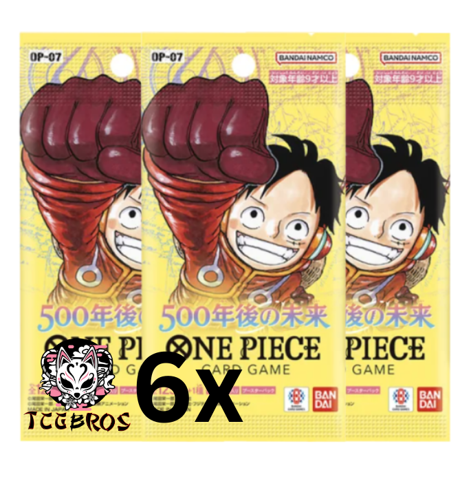 6x One Piece TCG OP 07 Booster Pack JP