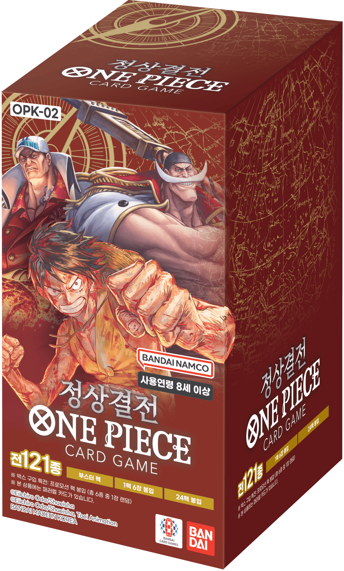 One Piece Card Game Paramount War OP02 Booster Display KOR
