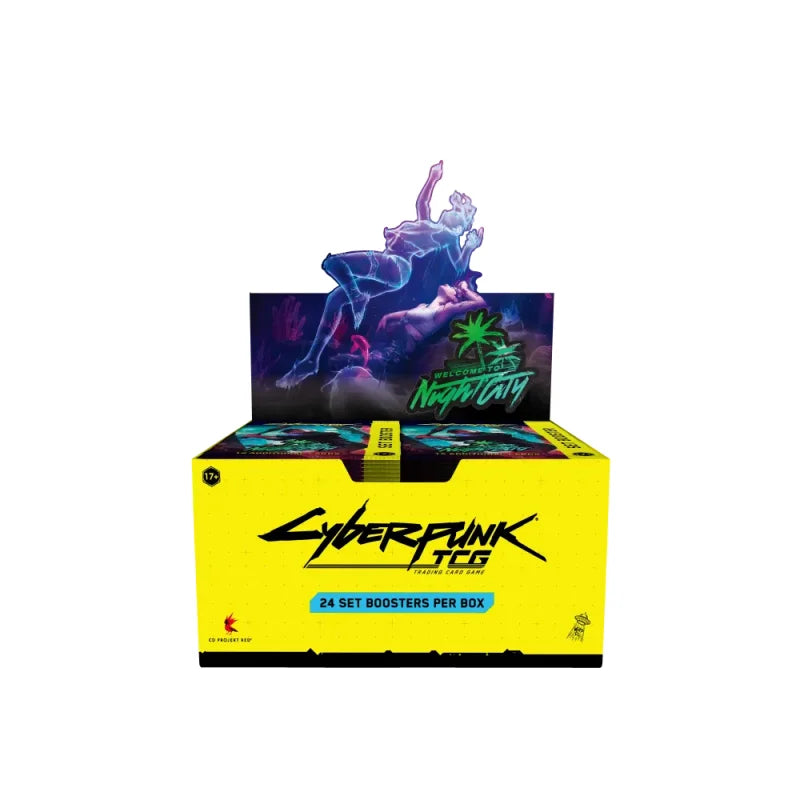 Cyberpunk TCG Welcome to Night City Booster Display englisch