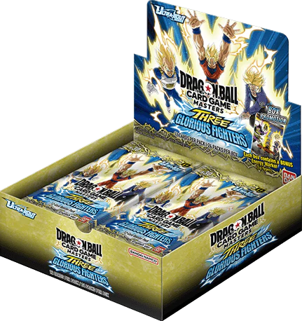 Dragon Ball Super Card Game Masters B-30 Three Glorious Fighters Display